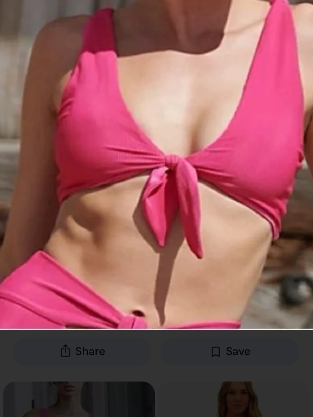 Beach Riot Red Ribbed Tie-Front Bikini Set - Picture 6 of 6